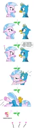 Size: 3000x11052 | Tagged: safe, artist:ejlightning007arts, derpibooru import, gallus, pinkie pie, silverstream, classical hippogriff, gryphon, hippogriff, blushing, comic, cute, female, fixed, fixed spelling, funny, gallstream, grammar error, kissing, male, mistleholly, shipper on deck, shipping, straight, vector