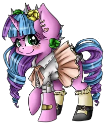 Size: 1024x1230 | Tagged: safe, artist:sk-ree, derpibooru import, oc, oc:ivy lush, pony, unicorn, clothes, cute, deviantart watermark, female, mare, mary janes, obtrusive watermark, ocbetes, shoes, simple background, skirt, socks, solo, transparent background, watermark