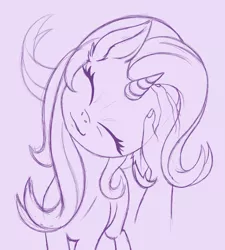 Size: 1280x1423 | Tagged: safe, artist:zetamad, derpibooru import, starlight glimmer, pony, unicorn, behaving like a cat, cute, eyes closed, female, glimmerbetes, hand, lineart, mare, offscreen character, offscreen human, petting, pov, sketch, solo