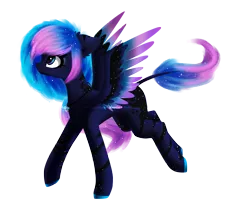 Size: 1697x1405 | Tagged: safe, artist:bastet-catmew, derpibooru import, oc, oc:brianna, unofficial characters only, pegasus, pony, colored wings, female, mare, multicolored wings, simple background, solo, transparent background, wings