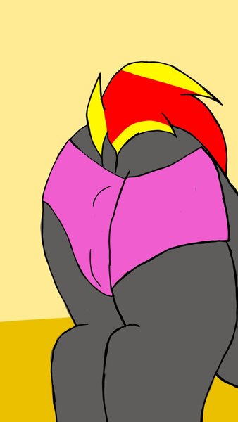Size: 720x1280 | Tagged: questionable, artist:jimmy draws, derpibooru import, oc, oc:fireice, unofficial characters only, pony, butt, clothes, panties, plot, tail, underwear