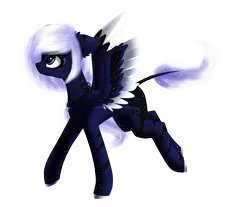 Size: 1697x1405 | Tagged: safe, artist:bastet-catmew, derpibooru import, oc, oc:brianna, unofficial characters only, pegasus, pony, female, leonine tail, mare, simple background, solo, transparent background, two toned wings, wings