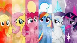 Size: 290x163 | Tagged: safe, derpibooru import, applejack, fluttershy, pinkie pie, rainbow dash, rarity, twilight sparkle, pony, screensaver