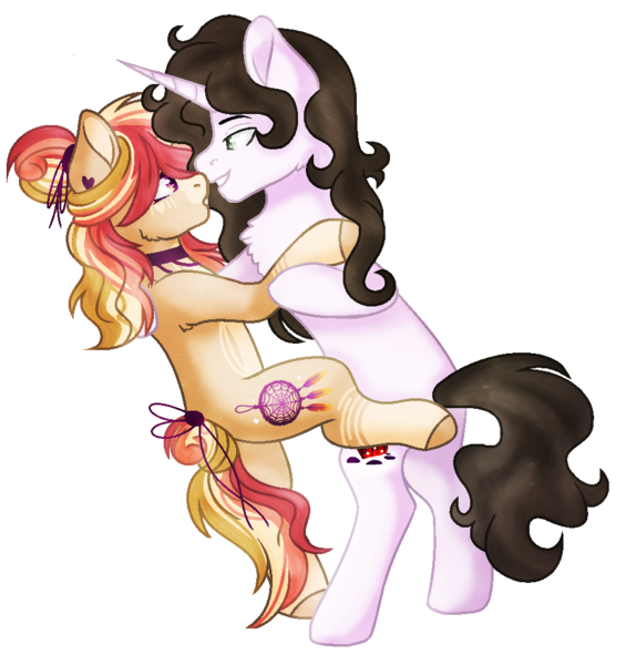 Size: 960x1020 | Tagged: safe, artist:bloodlover2222, derpibooru import, oc, oc:morning glory, unofficial characters only, pony, unicorn, bipedal, female, leaning, male, mare, simple background, stallion, transparent background