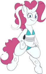 Size: 1046x1692 | Tagged: 2019 community collab, artist:feralroku, bikini, changeling, clone, clothes, derpibooru community collaboration, derpibooru import, irc, oc, oc:confetti, pinkie clone, pinkie pie, safe, simple background, smiling, solo, swimsuit, transparent background, unofficial characters only