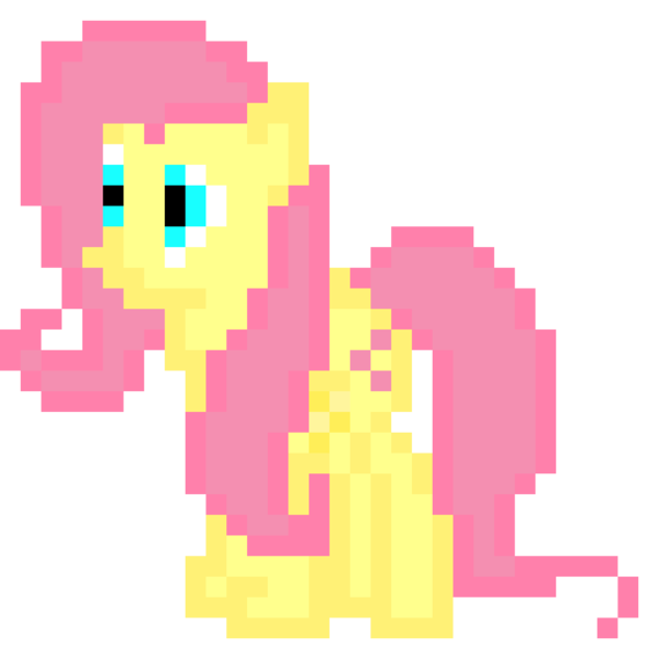 Size: 960x960 | Tagged: safe, artist:joeydr, derpibooru import, fluttershy, pegasus, pony, female, mare, pixel art, simple background, solo