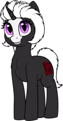 Size: 1896x3626 | Tagged: safe, artist:zippysqrl, derpibooru import, oc, oc:s.leech, unofficial characters only, pony, unicorn, 2019 community collab, derpibooru community collaboration, chest fluff, female, looking at you, mare, simple background, slit eyes, slit pupils, smiling, solo, transparent background