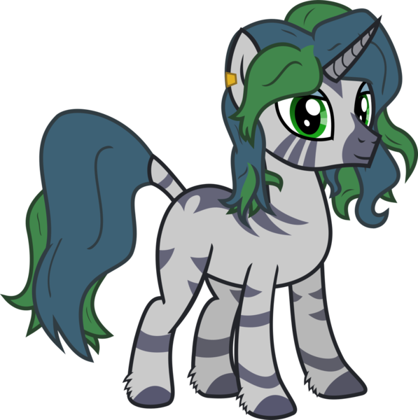 Size: 1390x1397 | Tagged: 2019 community collab, artist:lightningbolt, derpibooru community collaboration, derpibooru import, ear piercing, earring, eyeshadow, green eyes, hoof fluff, horn, hybrid, jewelry, looking at you, makeup, male, oc, oc:forest glade, piercing, safe, simple background, solo, stallion, svg, .svg available, transparent background, unofficial characters only, vector, zebra, zebracorn, zony