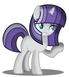 Size: 1024x1142 | Tagged: safe, artist:lavendersweet121, derpibooru import, oc, oc:marble stitches, unofficial characters only, pony, unicorn, female, heterochromia, magical lesbian spawn, mare, offspring, parent:maud pie, parent:rarity, parents:rarimaud, simple background, solo, transparent background