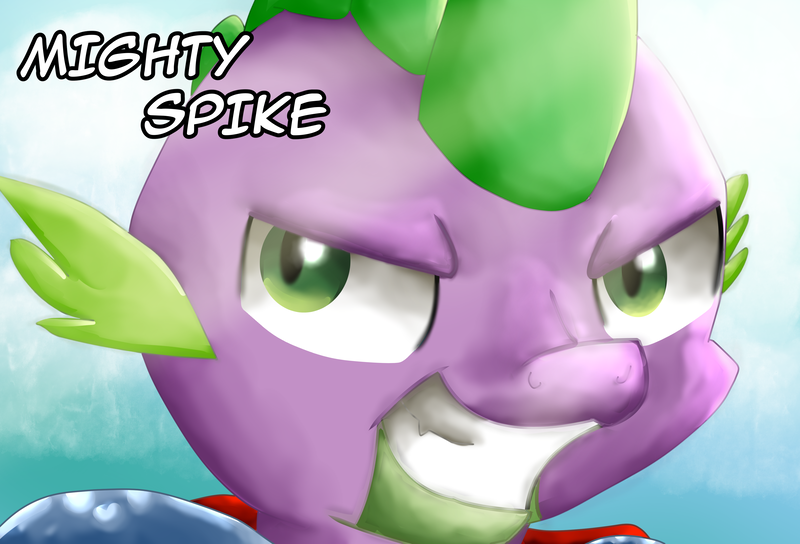 Size: 3750x2550 | Tagged: all might, artist:chiptunebrony, derpibooru import, grin, improving skills, light beams, looking at you, male, my hero academia, safe, smiling, solo, spike, superhero, text