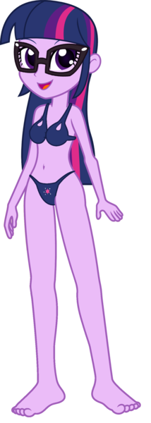 Size: 892x2500 | Tagged: suggestive, artist:salemcat, derpibooru import, edit, sci-twi, twilight sparkle, equestria girls, barefoot, bikini, blue underwear, breasts, clothes, cutie mark swimsuit, cutie mark underwear, feet, female, glasses, panties, simple background, solo, solo female, swimsuit, thong, thong swimsuit, transparent background, underwear, underwear edit, vector