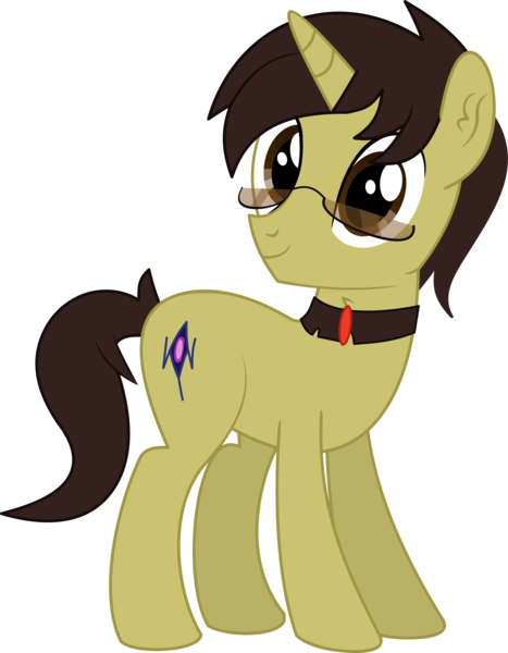 Size: 4012x5150 | Tagged: safe, artist:cyanlightning, derpibooru import, oc, oc:psy key, unofficial characters only, pony, unicorn, 2019 community collab, derpibooru community collaboration, .svg available, absurd resolution, chest fluff, ear fluff, glasses, male, simple background, solo, stallion, transparent background, vector
