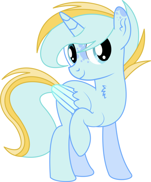 Size: 4272x5123 | Tagged: safe, artist:cyanlightning, derpibooru import, oc, oc:water rainbow star, oc:water star, unofficial characters only, alicorn, pony, 2019 community collab, derpibooru community collaboration, .svg available, absurd resolution, chest fluff, ear fluff, femboy, folded wings, girly, male, simple background, solo, stallion, transparent background, vector, wings