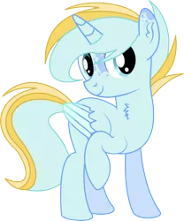 Size: 4272x5123 | Tagged: safe, artist:cyanlightning, derpibooru import, oc, oc:water rainbow star, oc:water star, unofficial characters only, alicorn, pony, 2019 community collab, derpibooru community collaboration, .svg available, absurd resolution, chest fluff, ear fluff, femboy, folded wings, girly, male, simple background, solo, stallion, transparent background, vector, wings