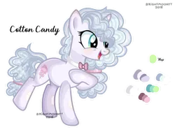 Size: 1024x774 | Tagged: safe, artist:jxst-roch, derpibooru import, oc, oc:cotton candy, pony, unicorn, bowtie, female, mare, offspring, parent:pinkie pie, parent:pokey pierce, parents:pokeypie, reference sheet, simple background, solo, transparent background