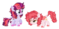 Size: 1260x634 | Tagged: artist:unoriginai, derpibooru import, hybrid, interspecies offspring, kirin, kirin pony hybrid, magical lesbian spawn, next generation, offspring, parent:autumn blaze, parent:pinkie pie, parents:autumnpie, parents:autumntwi, parent:twilight sparkle, safe, sounds of silence