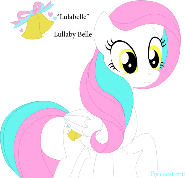 Size: 2645x2537 | Tagged: safe, artist:freezestime, derpibooru import, lulabelle, oc, unofficial characters only, pegasus, pony, base used, cutie mark, solo