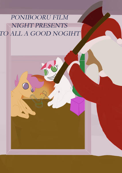 Size: 3507x4960 | Tagged: artist needed, bong, christmas, derpibooru import, holiday, oc, oc:flicker, ponibooru film night, safe, santa claus, scootaloo