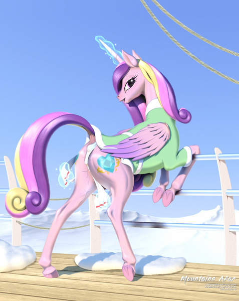 Size: 2976x3746 | Tagged: questionable, artist:d1ckbitch, derpibooru import, princess cadance, alicorn, pony, art pack:i-cup watersports pack, anatomically correct, anus cameltoe, art pack, butt, cameltoe, clothes, colored hooves, desert, dock, female, glowing horn, horn, magic, magical spreading, mare, nudity, outdoors, plot, solo, telekinesis, underhoof, vulva