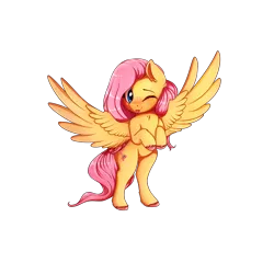 Size: 3200x3200 | Tagged: safe, artist:miokomata, derpibooru import, fluttershy, pegasus, pony, :p, female, mare, one eye closed, sexy, silly, simple background, solo, tongue out, transparent background, wink