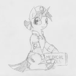 Size: 1280x1264 | Tagged: safe, artist:mysticalpha, derpibooru import, oc, oc:olive branch, unofficial characters only, pony, tumblr:skyshipcelestia, monochrome, traditional art