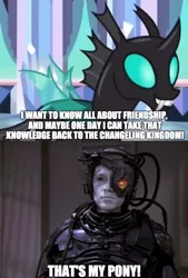 Size: 800x1183 | Tagged: borg, caption, changeling, comparison, derpibooru import, edit, edited screencap, hugh, safe, screencap, star trek, the times they are a changeling, thorax