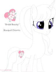 Size: 2156x2781 | Tagged: safe, artist:freezestime, derpibooru import, bridal beauty, oc, unofficial characters only, pony, unicorn, base used, g1, g4, get, index get, solo