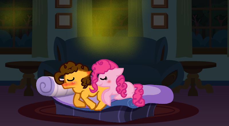 Size: 1532x844 | Tagged: safe, artist:star-melodyyt, derpibooru import, cheese sandwich, pinkie pie, cheesepie, female, male, shipping, sleeping, straight