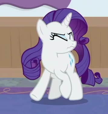 Size: 357x374 | Tagged: safe, derpibooru import, screencap, rarity, pony, unicorn, best gift ever, mystery voice, cropped, eyes closed, female, mare