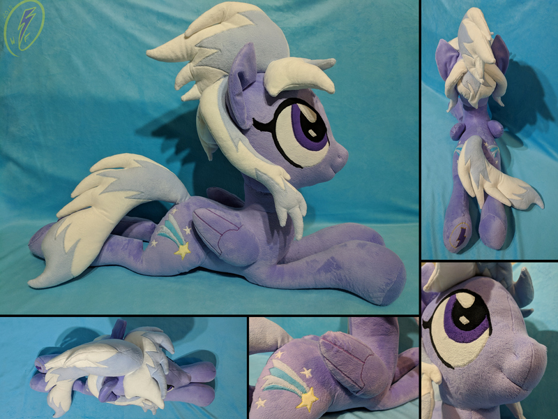 Size: 3200x2400 | Tagged: safe, artist:whirlwindflux, derpibooru import, cloudchaser, pegasus, pony, female, folded wings, irl, mare, photo, plushie, prone, solo, wings