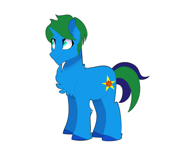 Size: 2500x2075 | Tagged: safe, artist:sleepycosmonaut, derpibooru import, oc, oc:arcane gear, unofficial characters only, pony, unicorn, 2019 community collab, derpibooru community collaboration, chest fluff, male, simple background, solo, transparent background