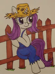 Size: 1938x2579 | Tagged: artist:iffoundreturntorarity, clothes, derpibooru import, fence, leaning, rarihick, rarity, safe, simple ways, traditional art