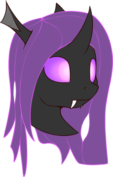 Size: 2334x3676 | Tagged: artist:renderpoint, bust, changeling, changeling oc, commission, derpibooru import, female, oc, oc:violet rose, portrait, purple, purple changeling, purple eyes, purple mane, safe, simple background, solo, transparent background, unofficial characters only, wip