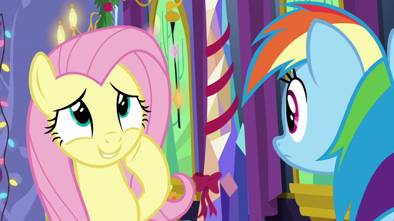 Size: 1280x720 | Tagged: safe, derpibooru import, screencap, fluttershy, rainbow dash, pony, best gift ever, duo, female, mare