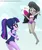 Size: 657x785 | Tagged: safe, artist:charliexe, derpibooru import, octavia melody, sci-twi, twilight sparkle, equestria girls, equestria girls series, forgotten friendship, armpits, attached skirt, barefoot, beach, beach ball, beach volleyball, belly button, blue swimsuit, bow swimsuit, butt, clothes, cute, cutie mark swimsuit, feet, female, frilled swimsuit, glasses, image, jpeg, jumping, legs, midriff, ponytail, purple swimsuit, show accurate, skirt, sleeveless, sports, striped swimsuit, summer, summertime, sun, sunshine, swimsuit, tavibetes, tricolor swimsuit, twiabetes, twibutt, volleyball