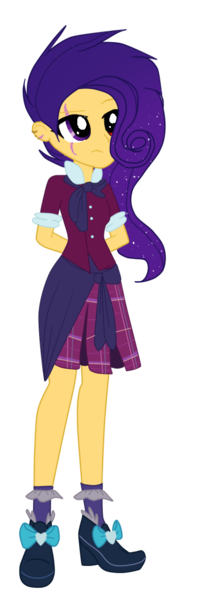 Size: 401x1180 | Tagged: safe, artist:xxcutecookieswirlsxx, derpibooru import, oc, oc:shooting star, equestria girls, clothes, crystal prep academy uniform, offspring, parent:flash sentry, parent:twilight sparkle, parents:flashlight, scar, school uniform, simple background, solo, transparent background