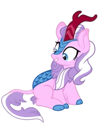 Size: 743x887 | Tagged: safe, artist:wissle, derpibooru import, diamond tiara, kirin, .svg available, cloven hooves, colored hooves, female, kirinified, mare, older, simple background, sitting, solo, species swap, transparent background, vector