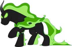 Size: 3019x1986 | Tagged: alternate dimension, artist:davidpinskton117, derpibooru import, glowing eyes, green eyes, idw, legends of magic, nightmare knights, pony of shadows, raised hoof, safe, simple background, solo, spoiler:comic, spoiler:comiclomannual, transparent background, vector