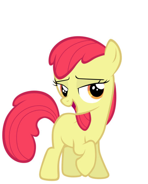 Size: 7000x8700 | Tagged: safe, artist:tardifice, derpibooru import, edit, editor:slayerbvc, vector edit, apple bloom, earth pony, pony, crusaders of the lost mark, absurd resolution, accessory-less edit, female, filly, lidded eyes, missing accessory, open mouth, raised hoof, simple background, solo, transparent background, vector