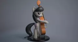 Size: 854x464 | Tagged: safe, artist:hashbro, derpibooru import, octavia melody, pony, 3d, bipedal, cello, looking at you, musical instrument, solo