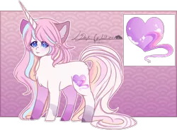 Size: 1887x1386 | Tagged: safe, artist:sora-choi, derpibooru import, oc, oc:dreamy cloud, pony, unicorn, female, mare, offspring, parent:princess cadance, parent:shining armor, parents:shiningcadance, reference sheet, solo