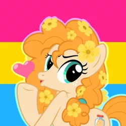 Size: 500x500 | Tagged: derpibooru import, lgbt, lgbtq, love, pansexual, pear butter, pride, pride flag, safe, tumblr