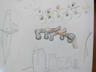 Size: 747x560 | Tagged: artist:paper view of butts, balls, color, cum, derpibooru import, doodle, explicit, horsecock, milking, nudity, penis, penis milking, traditional art