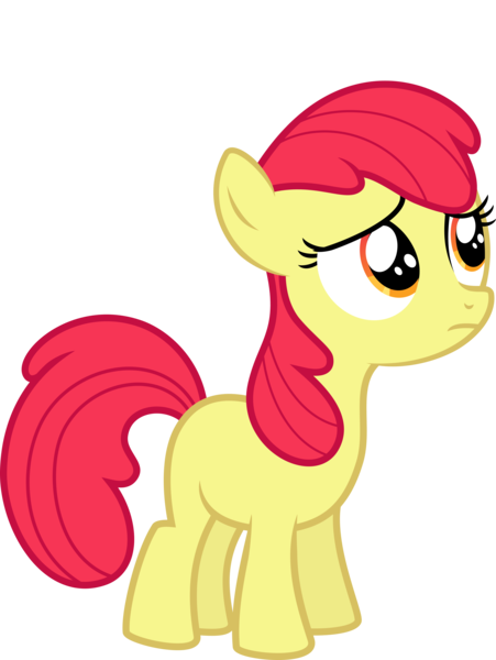 Size: 6000x7974 | Tagged: safe, artist:givralix, derpibooru import, edit, editor:slayerbvc, vector edit, apple bloom, earth pony, pony, flight to the finish, absurd resolution, accessory-less edit, female, filly, looking up, missing accessory, simple background, solo, transparent background, vector