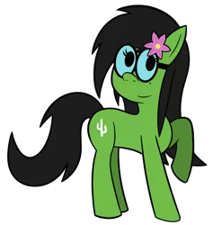 Size: 900x950 | Tagged: 2019 community collab, artist:b-cacto, derpibooru community collaboration, derpibooru import, flower, flower in hair, glasses, looking at you, mole, oc, oc:prickly pears, raised hoof, safe, simple background, solo, transparent background, unofficial characters only