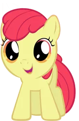 Size: 5000x7600 | Tagged: safe, artist:danton-damnark, derpibooru import, edit, editor:slayerbvc, vector edit, apple bloom, earth pony, pony, absurd resolution, accessory-less edit, female, filly, missing accessory, simple background, solo, transparent background, vector