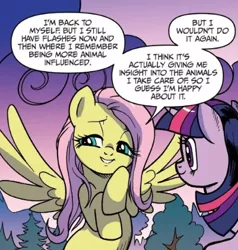 Size: 401x422 | Tagged: alicorn, artist:pencils, cute, derpibooru import, fluttershy, idw, safe, shyabetes, spoiler:comic, spoiler:comic73, twilight sparkle, twilight sparkle (alicorn)