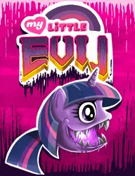 Size: 785x1024 | Tagged: artist:wangkingfun, cacodemon, demon, derpibooru import, doom, evil, game, meme, semi-grimdark, solo, twilight sparkle, video game