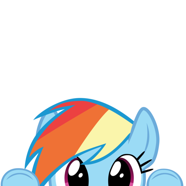 Size: 10000x10000 | Tagged: safe, artist:mrkat7214, derpibooru import, part of a set, rainbow dash, pegasus, pony, absurd resolution, cute, dashabetes, female, mare, peekaboo, simple background, solo, soon, transparent background, vector