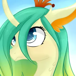 Size: 600x600 | Tagged: a better ending for chrysalis, artist:dashy21, changedling, changeling, cute, cutealis, derpibooru import, female, purified chrysalis, queen chrysalis, reformed, safe, solo